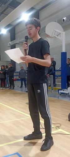 lecture du serment par Baptiste